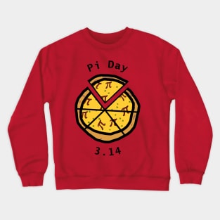 Pi Day 3.14 Pizza Topped with Pi Symbol Crewneck Sweatshirt